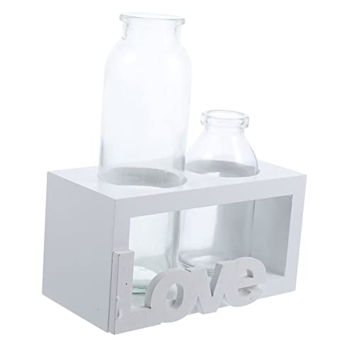 FONDOTIN 1 Satz Terrarienpflanzen für den einzug Home Decor geburtstagsmitgebsl Wohnkultur glasvase Glasterrarien für Pflanzen Desktop-Hydrokultur-Pflanzgefäße aus Glas Holz Weiß FONDOTIN 1 Satz Terrarienpflanzen für den einzug Home Decor geburtstagsmitgebsl Wohnkultur glasvase Glasterrarien für Pflanzen Desktop-Hydrokultur-Pflanzgefäße aus Glas Holz Weiß von FONDOTIN