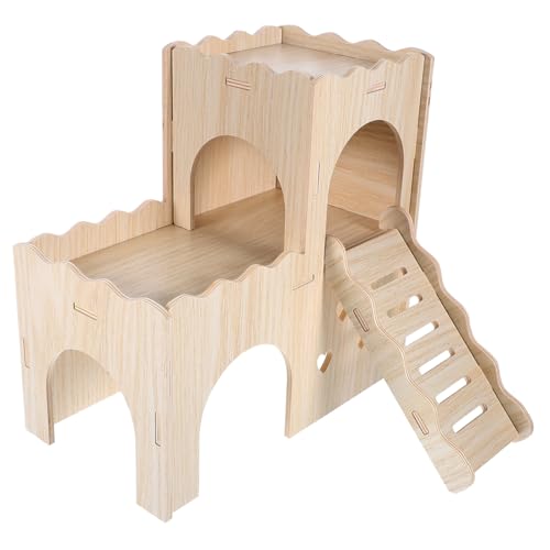 FONDOTIN 1 Set Hamster Villa Hase Habitat Luft Hamster Einstreu Tiere Meerschweinchen Futterspender Für Käfig Rattan Meerschweinchen Loft Hühnerstall Haustier Das Meerschweinchen von FONDOTIN