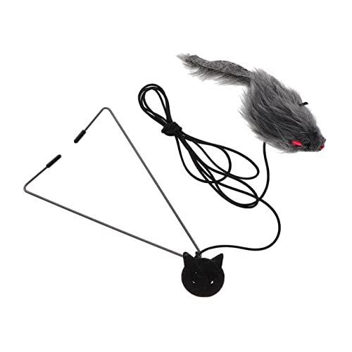 FONDOTIN 1 Set Haustier Katzen Teaser Kätzchen Selbstinteressanter Katzen Teaser Stick Hängende Mäuse Katzenminze Katzenspielzeug Teasing Für Zuhause Katzen Teaser Stick von FONDOTIN