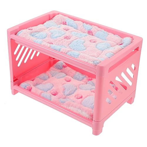 FONDOTIN Kleintierbett-Kollektion 5-teilig Etagenbett-matten und Decken für Meerschweinchen Bequemer Unterschlupf für Ratten Hamster FONDOTIN Kleintierbett-Kollektion 5-teilig Etagenbett-matten und Decken für Meerschweinchen Bequemer Unterschlupf für Ratten Hamster von FONDOTIN