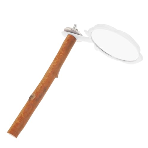 FONDOTIN Papagei Spielzeug Sitzstange Ständer Holz Vogel Spielzeug Für Vögel Spiegel von FONDOTIN