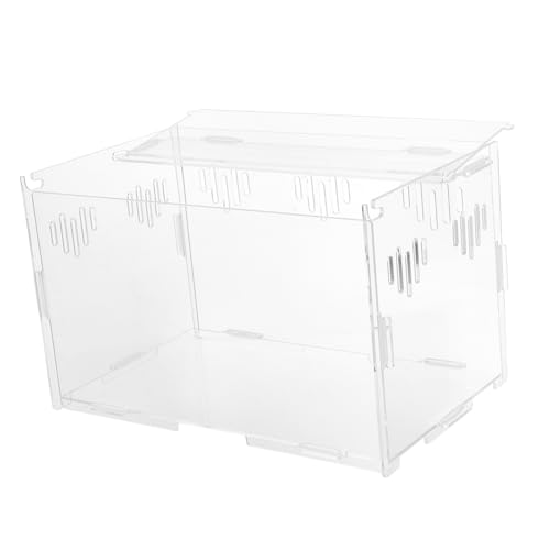 FONDOTIN 25x15x15cm Reptil Zucht Container Sicher Acryl Material Reptil Feeder Box FONDOTIN 25x15x15cm Reptil Zucht Container Sicher Acryl Material Reptil Feeder Box von FONDOTIN