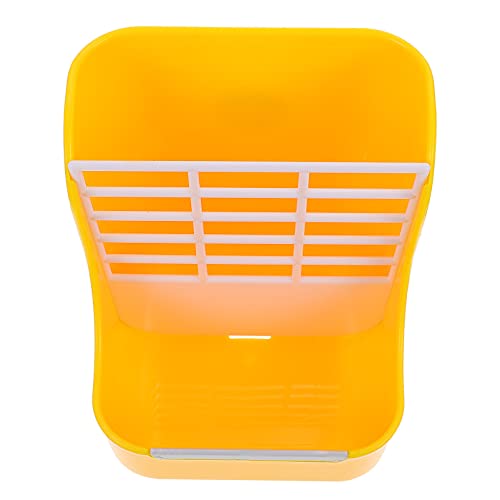 FONDOTIN Bunny Manger Feeder 2-in-1 Design Heu Feeder Für Meerschweinchen Chinchilla Gelb von FONDOTIN