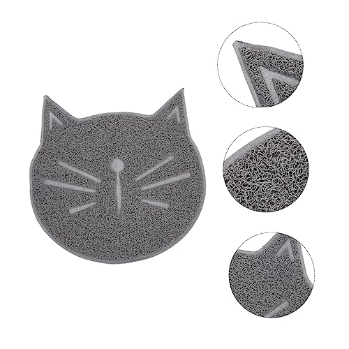 FONDOTIN 1 Stück Katzenstreumatte Katzengesichtsformmatte Katzenmatte Matten Katzen Hundenapfmatte Katzenstreuteppich Kätzchenstreu Katzenteppich Katzennapf Katzenfutter Tofu von FONDOTIN