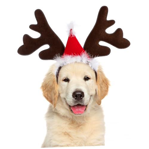 FONDOTIN 1 Stück Weihnachtliches Rentier Geweih Stirnband für Hunde und Katzen Dekorative Kopfbedeckung mit und Braunem Design für Festliche Anlässe und Haustierkostüme FONDOTIN 1 Stück Weihnachtliches Rentier Geweih Stirnband für Hunde und Katzen Dekorative Kopfbedeckung mit und Braunem Design für Festliche Anlässe und Haustierkostüme von FONDOTIN