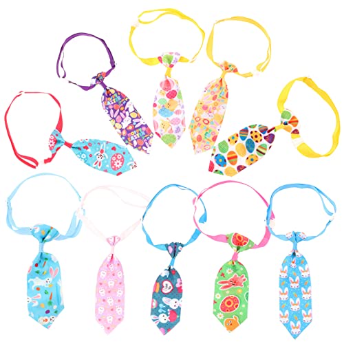 FONDOTIN 10 Stück Hunde- Und Katzenkrawatten Mit Ostermotiv Haustierhalsband-Dekorationen Vielseitiges Und Bequemes Haustierzubehör von FONDOTIN