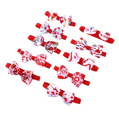 FONDOTIN 10stücke Teiliges - Mit Liebevollen Fliegen Für Valentinstag Verstellbare Und Leichte Design Für Hunde Und Katzen Für Fotografie Und Partys von FONDOTIN