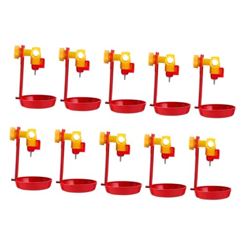 FONDOTIN 10stücke Geflügel Nippel Wassertrinker Spender Für Hühner Enten Gänse Mit Stahlkugeltränke Automatisches Hühnertrinkbrunnen Mit Befestigungsring Für Einfache Installation von FONDOTIN