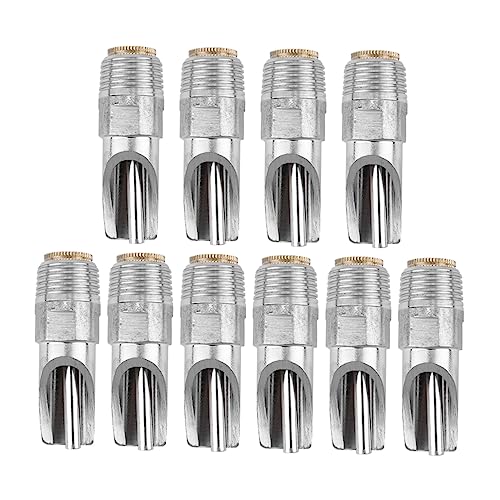 FONDOTIN 10 Stück Schweine Trinker Wärmer Saft Loch Feeder Bausatz Heufresser Kaninchen Wasser Trinken Trog Häschen-Feeder Ferkel Füttern Hamster Fütterung Hund Coop Silver Rostfreier Stahl von FONDOTIN