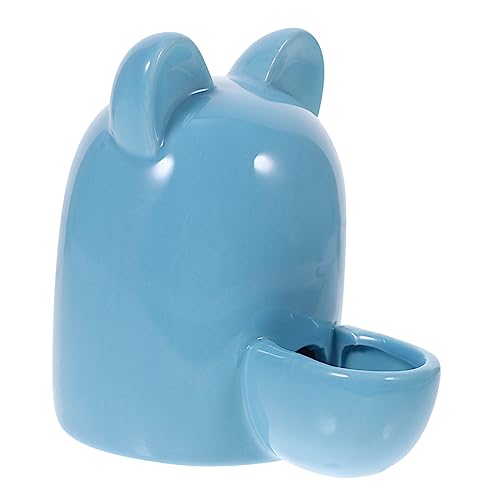FONDOTIN Keramischer Wasserspender Mit Cartoon-Katzenohren Für Kleine Haustiere Automatischer Futter Und Trinkautomat Für Hamster Kaninchen Und Andere Kleintiere Blau FONDOTIN Keramischer Wasserspender Mit Cartoon-Katzenohren Für Kleine Haustiere Automatischer Futter Und Trinkautomat Für Hamster Kaninchen Und Andere Kleintiere Blau von FONDOTIN