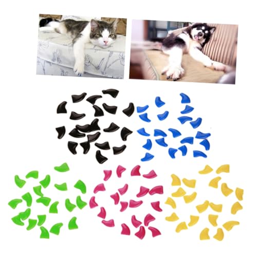 FONDOTIN 100 Stück Teiliges Krallenschutz für Katzen und Hunde Weiche Bunte Nagelkappen aus Kunststoff Schützender Kratzfester Pfotenschutz Bequem und Sicher für Kleine Haustiere FONDOTIN 100 Stück Teiliges Krallenschutz für Katzen und Hunde Weiche Bunte Nagelkappen aus Kunststoff Schützender Kratzfester Pfotenschutz Bequem und Sicher für Kleine Haustiere von FONDOTIN