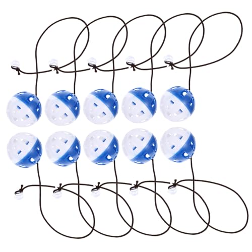 FONDOTIN Hochwertige 10er Katzenglocken-Spielzeuge mit Saugnapf neckende Bälle für Hauskatzen zufällige Farbe FONDOTIN Hochwertige 10er Katzenglocken-Spielzeuge mit Saugnapf neckende Bälle für Hauskatzen zufällige Farbe von FONDOTIN