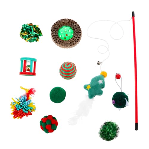 FONDOTIN Haustier Katzen Weihnachten Strumpf Spielzeug Interaktive Bouncy Bälle Glocke Spielzeug für FONDOTIN Haustier Katzen Weihnachten Strumpf Spielzeug Interaktive Bouncy Bälle Glocke Spielzeug für von FONDOTIN