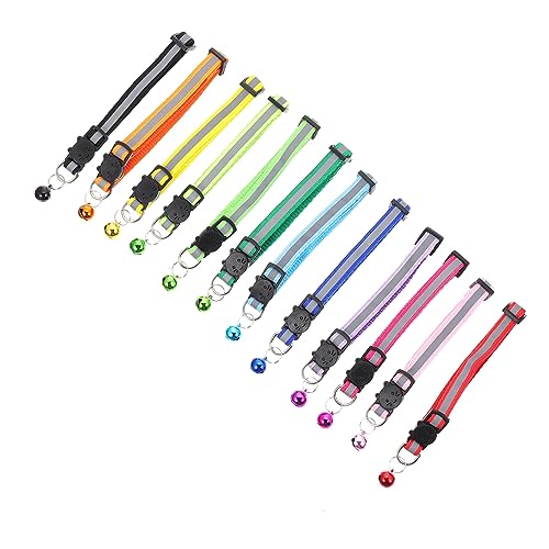FONDOTIN 12 Stück Katzenhalsband katzenhalsbänder Halloween- für Geburtstagshalsband für Kätzchenkragen verschleißfestes Glockenkragendekor Polyester FONDOTIN 12 Stück Katzenhalsband katzenhalsbänder Halloween- für Geburtstagshalsband für Kätzchenkragen verschleißfestes Glockenkragendekor Polyester von FONDOTIN
