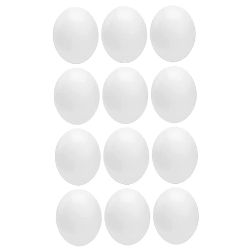 FONDOTIN 12Stücke Plastikeier für Vogelpflege Multifunktionale Fake Eier für Taubenzucht Hochwertige Kunststoff Eier zur Fortpflanzung und Gesundheit von Vögeln von FONDOTIN