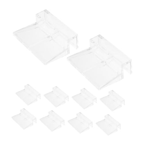 FONDOTIN 12stücke Acryl Aquarium Abdeckung Halterung Klare Fischtank Deckel Clips Universelle Unterstützung Für Randlose Aquarien Einfache Montage Langlebiges Material von FONDOTIN