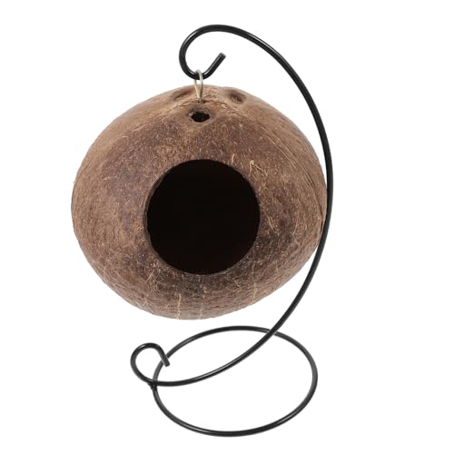 FONDOTIN 1Satz Hängendes Nest aus Kokosnussschale für Kleine Haustiere Schaukelnest für Hamster Meerschweinchen Chinchillas Spielplatz und Rückzugsort Gepolstertem Nest FONDOTIN 1Satz Hängendes Nest aus Kokosnussschale für Kleine Haustiere Schaukelnest für Hamster Meerschweinchen Chinchillas Spielplatz und Rückzugsort Gepolstertem Nest von FONDOTIN