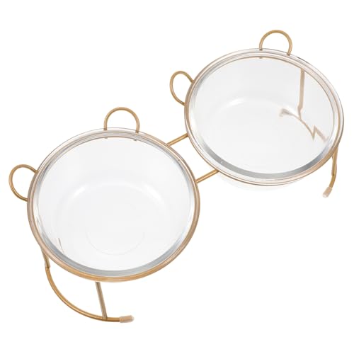 FONDOTIN 1Satz Hundeschale Eisenständer Teiliges Für Haustiere Langlebige Und Sichere Futter Und Wasserschüssel Für Katzen Und Hochwertiges Design von FONDOTIN