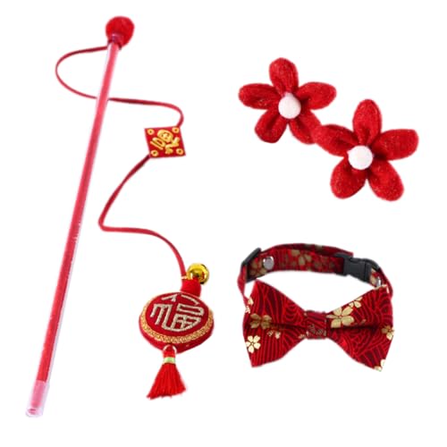 FONDOTIN Katzenkleider Mit Verstellbarem Halsband Katzenspielzeug Teaser Stick Dekorative Katze Für Festivaldekoration Atmungsaktiv Und Angenehm Zu Tragen FONDOTIN Katzenkleider Mit Verstellbarem Halsband Katzenspielzeug Teaser Stick Dekorative Katze Für Festivaldekoration Atmungsaktiv Und Angenehm Zu Tragen von FONDOTIN