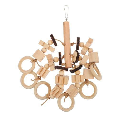 FONDOTIN Vogel-backenzahnspielzeug Kauspielzeug Aus Holz Für Papageien Spielzeug Mehrschichtige Blöcke Zum Klettern Spielzeug Für Ziervögel von FONDOTIN