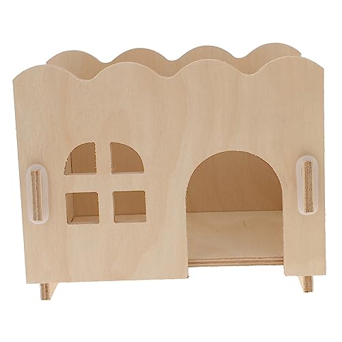 FONDOTIN Hamster Haus Aus Holz Spielhaus Und Schlafnest Für Haustiere Für Hamster Eichhörnchen Und Andere Kleine Tiere von FONDOTIN
