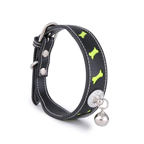 FONDOTIN Hundehalsband Knochenförmiges Reflektierendes Mit Glocke Verstellbare Aus Pu- Für FONDOTIN Hundehalsband Knochenförmiges Reflektierendes Mit Glocke Verstellbare Aus Pu- Für von FONDOTIN