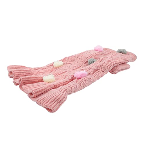 FONDOTIN 1stück Strickkleid Für Haustiere Süßer Hundepullover Mit Plüschbällen Für Kalte Wintertage Geeignet Für Kleine Bis Mittlere Hunde Und Katzen Einfach Auszuziehen von FONDOTIN