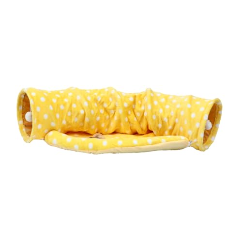 FONDOTIN 1Stück Faltbarer Katzentunnel Aus Canvas Katzenspielzeug Mit Weichem Ball Für Indoor Unterhaltung Katzenstreu Komfortables Und Atmungsaktives von FONDOTIN