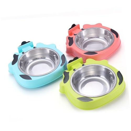FONDOTIN 1pc Hundefutter Wasser Schüssel Spender Pet Schüssel Hängen Montierbar Design Für Katzen Hunde Zufällige Farbe von FONDOTIN