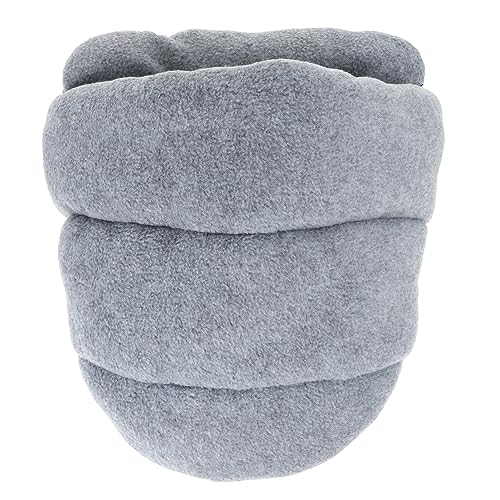 FONDOTIN 1Stück Halbgeschlossenes Winter Hamsterbett für Kleintiere Warmes Schlafnest für Hamster und Meerschweinchen Graues Design Rückzugsort für von FONDOTIN