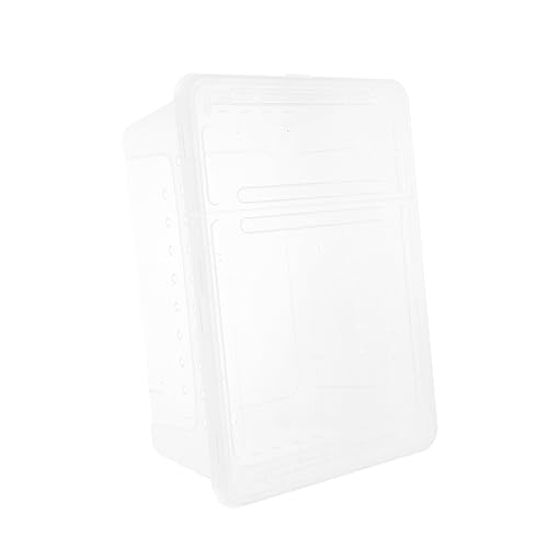 FONDOTIN 1Stück Kunststoff Reptilienbox Transparent für Spinnen Skorpione Schlangen Schildkröten und Geckos Belüftete Zuchtbox für Haustiere Transport Haltung von FONDOTIN