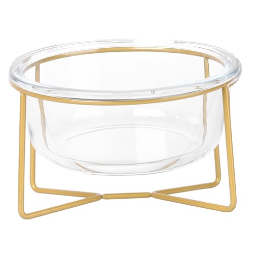 FONDOTIN Hoher Boden Hoher Glas-futternapf Für Haustiere Katzen Und Hunde Bequem Für Futter Und Wasser von FONDOTIN