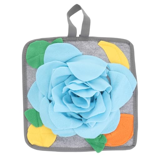 FONDOTIN 1stk Kaninchen-schnüffelpad Schnüffelteppich Für Haustiere Hund Hasen-futtermatte Meerschweinchen-futterspielzeug Schnüffelnd Heu Für Haustiere Liner Abs Polarfleece Blue von FONDOTIN