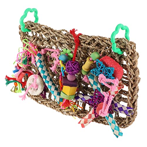 FONDOTIN Vogel-kletternetz-Spielzeug Papagei-kauspielzeug Papageienkäfig-zubehör Futtersuchspielzeug Bissfestigkeit Material Zufällige Farbe FONDOTIN Vogel-kletternetz-Spielzeug Papagei-kauspielzeug Papageienkäfig-zubehör Futtersuchspielzeug Bissfestigkeit Material Zufällige Farbe von FONDOTIN