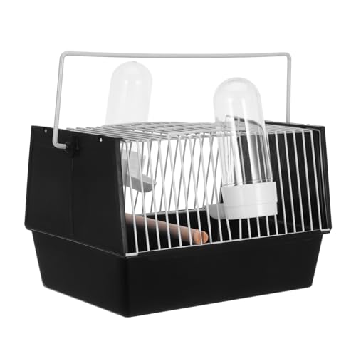 FONDOTIN 1stk Vogelkäfig Futterspender Vogel Träger Reisekäfig Für Kleine Vögel Kleiner Papageienkäfig Vogel Im Freien Kleiner Vogeltransporter Ratte Papageienträger Haustier Black Plastik FONDOTIN 1stk Vogelkäfig Futterspender Vogel Träger Reisekäfig Für Kleine Vögel Kleiner Papageienkäfig Vogel Im Freien Kleiner Vogeltransporter Ratte Papageienträger Haustier Black Plastik von FONDOTIN