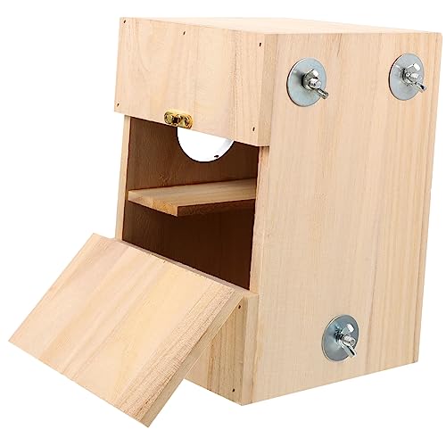 FONDOTIN Holz Vogel Brutkasten Hühnernistkasten Vogelnistkasten Für Papageien Vögel Singvögel Finken von FONDOTIN