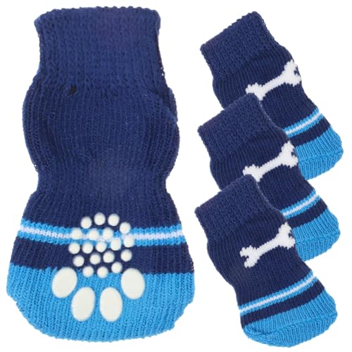 FONDOTIN Baumwollsocken Pfote 2 Paar Haustier Socken Hundebedarf Baumwolle Hündchen Welpenzubehör Pfotenschutz von FONDOTIN