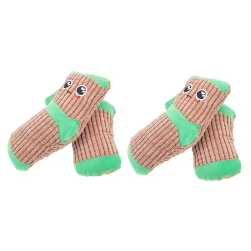 FONDOTIN 2 Paare Hundestiefel Welpen Greifen Quietschen Hängematte Pfoten Wackeln Keine Hundesocken Züchten Hundeschützer Hundeschuhe Für Große Hunde Hetzen Tiere Plüsch Brown FONDOTIN 2 Paare Hundestiefel Welpen Greifen Quietschen Hängematte Pfoten Wackeln Keine Hundesocken Züchten Hundeschützer Hundeschuhe Für Große Hunde Hetzen Tiere Plüsch Brown von FONDOTIN