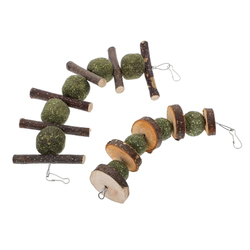 FONDOTIN 2stücke Langlebige Kauspielzeuge Aus Apfelholz Für Kleintiere Gesundes Kau Und Spielzeug Für Hamster Und Kaninchen Interaktiv Und Zahnfreundlich von FONDOTIN