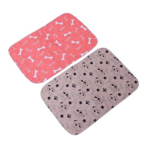 FONDOTIN 2er-Pack Waschbare Hunde-PIPI-Pads Haustierwindeln Haustier-PIPI-Matte Urin-absorbierende Pads Wiederverwendbar Für Zu Hause Oder Unterwegs von FONDOTIN