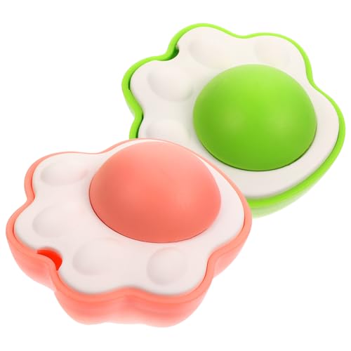 FONDOTIN 2sätze Interaktives Katzenspielzeug Mit Katzenminze Set Essbare Katzenspielzeuge Grün Und Rotierender Catnip Ball Für Indoor-Katzen Fördert Und Gesundheit von FONDOTIN