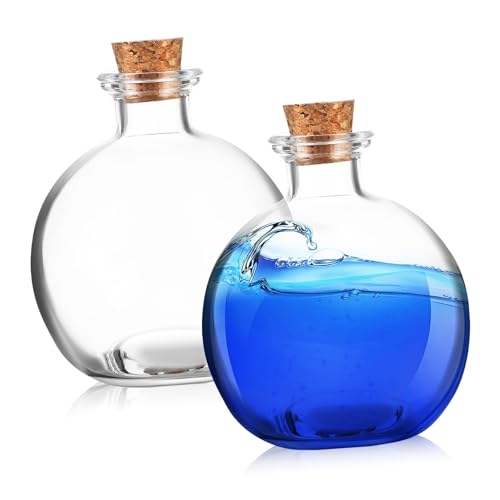 FONDOTIN 250 ml Leere Moosflasche aus Glas Mikro-Landschafts-Terrarium-Set Heimdekoration Handwerk mit Korkdeckel Pflanzen-Terrarium-Behälter FONDOTIN 250 ml Leere Moosflasche aus Glas Mikro-Landschafts-Terrarium-Set Heimdekoration Handwerk mit Korkdeckel Pflanzen-Terrarium-Behälter von FONDOTIN