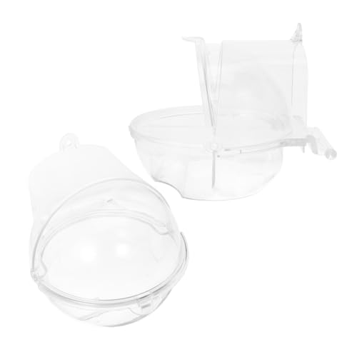 FONDOTIN 2 Stück Badewanne für Vogeltränke Dusche Haustier hängend Vogelbad Vogeltränke aus Kunststoff Vogeltränkebecken Vogel badebecken Papageienzubehör Plastik Transparent FONDOTIN 2 Stück Badewanne für Vogeltränke Dusche Haustier hängend Vogelbad Vogeltränke aus Kunststoff Vogeltränkebecken Vogel badebecken Papageienzubehör Plastik Transparent von FONDOTIN