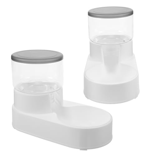 FONDOTIN 2 Stück Futterautomat für Haustiere Wassernapf für Katzen doppelt automatischer wasserspender Haustier Futterautomat Hundefutter Automatischer Futterspender für Haustiere Plastik von FONDOTIN