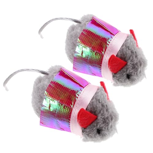 FONDOTIN 2stücke Interaktive Katzen Spielzeug Mäuse Aus Weichem Mit Katzenminze Für Drinnen Fördert Aktivität Und Langeweile Bei Katzen FONDOTIN 2stücke Interaktive Katzen Spielzeug Mäuse Aus Weichem Mit Katzenminze Für Drinnen Fördert Aktivität Und Langeweile Bei Katzen von FONDOTIN