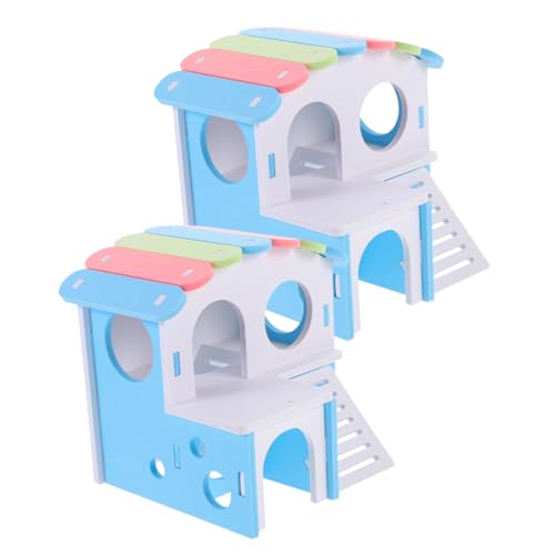FONDOTIN 2 Stück Hamstervilla drinnen groß Meerschweinchen doppelt Hamster hamsterspielzeug Hamster Versteck doppelschichtiges Hamsterversteck Ratten -Versteck PVC FONDOTIN 2 Stück Hamstervilla drinnen groß Meerschweinchen doppelt Hamster hamsterspielzeug Hamster Versteck doppelschichtiges Hamsterversteck Ratten -Versteck PVC von FONDOTIN