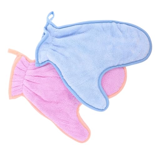 FONDOTIN 2 Stück Haustier-badehandschuhe aus Saugfähigem Schnelltrocknendem Material für Katzen und Hunde Wiederverwendbare Weiche Pfotenpflege-Handschuhe zum Baden Trocknen und Sanften von FONDOTIN
