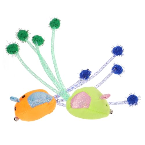 FONDOTIN 2 Stück Katzenmaus Katzen Katzentraining Katzenangel Plüschtiere Katzenkicker Katzenpelzige Katzenplüsch Kätzchen Katzenteaser Kätzchenbedarf Polyester FONDOTIN 2 Stück Katzenmaus Katzen Katzentraining Katzenangel Plüschtiere Katzenkicker Katzenpelzige Katzenplüsch Kätzchen Katzenteaser Kätzchenbedarf Polyester von FONDOTIN