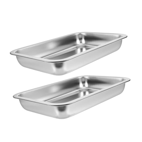 FONDOTIN 2 Stück Katzentoilette Rostfrei Mit Klein Gewölbt Drinnen Sichtung Tablett Für Kätzchen Saubere Toilette Kätzchentoilette Silver FONDOTIN 2 Stück Katzentoilette Rostfrei Mit Klein Gewölbt Drinnen Sichtung Tablett Für Kätzchen Saubere Toilette Kätzchentoilette Silver von FONDOTIN