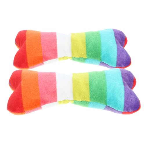 FONDOTIN 2 Stück Kauspielzeug für Hunde Knallbuntes Kauknochen aus Plüsch Interaktives Quietschspielzeug für Kleine und Mittelgroße Hunde Fördert Zahngesundheit und Spielspaß FONDOTIN 2 Stück Kauspielzeug für Hunde Knallbuntes Kauknochen aus Plüsch Interaktives Quietschspielzeug für Kleine und Mittelgroße Hunde Fördert Zahngesundheit und Spielspaß von FONDOTIN